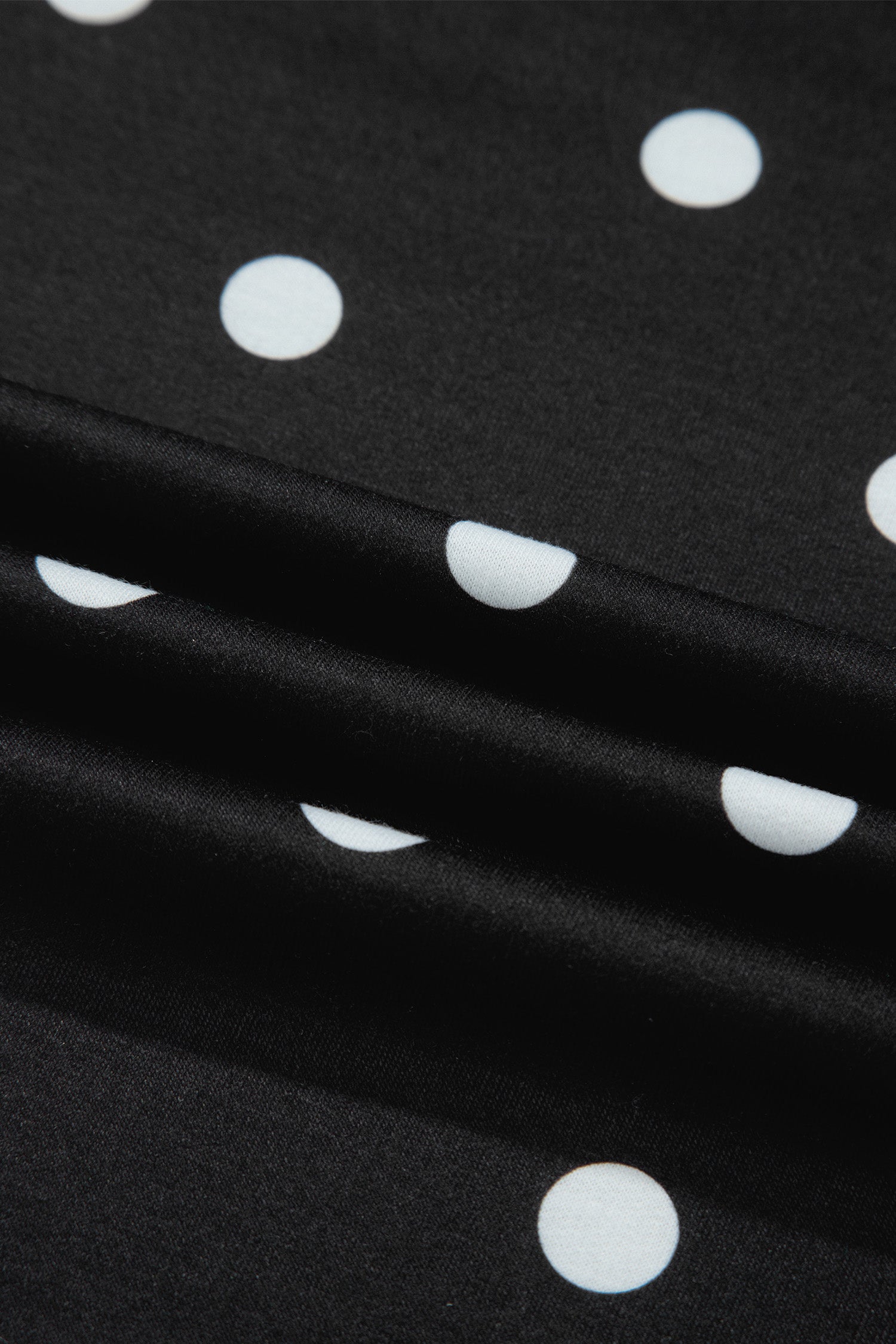 White Exposed Seam Detail Polka Dot Loose Tee Drawstring Shorts Set-Two Piece Sets/Short Sets-[Adult]-[Female]-2022 Online Blue Zone Planet