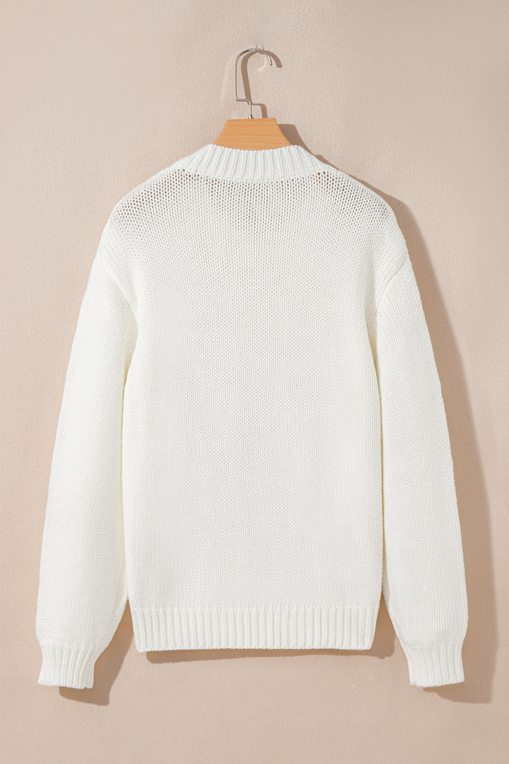 White Embroidered Bow Boots Graphic Drop Shoulder Sweater-TOPS / DRESSES-[Adult]-[Female]-2022 Online Blue Zone Planet