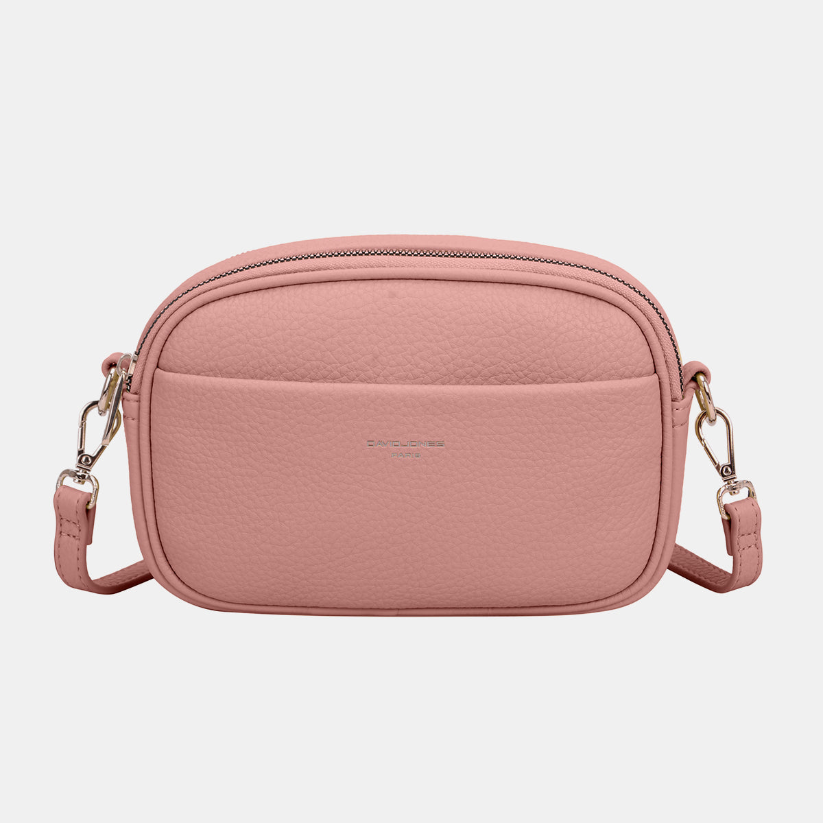 David Jones PU Leather Small Crossbody Bag-HANDBAGS-[Adult]-[Female]-Pink-One Size-2022 Online Blue Zone Planet