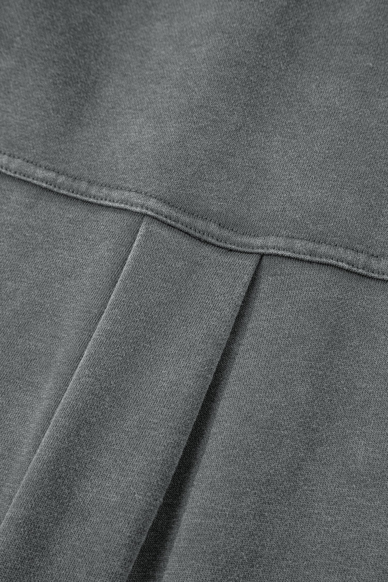 Medium Grey Mineral Wash Chest Pockets Drop Shoulder Shacket with Side Slit-Outerwear/Jackets-[Adult]-[Female]-2022 Online Blue Zone Planet