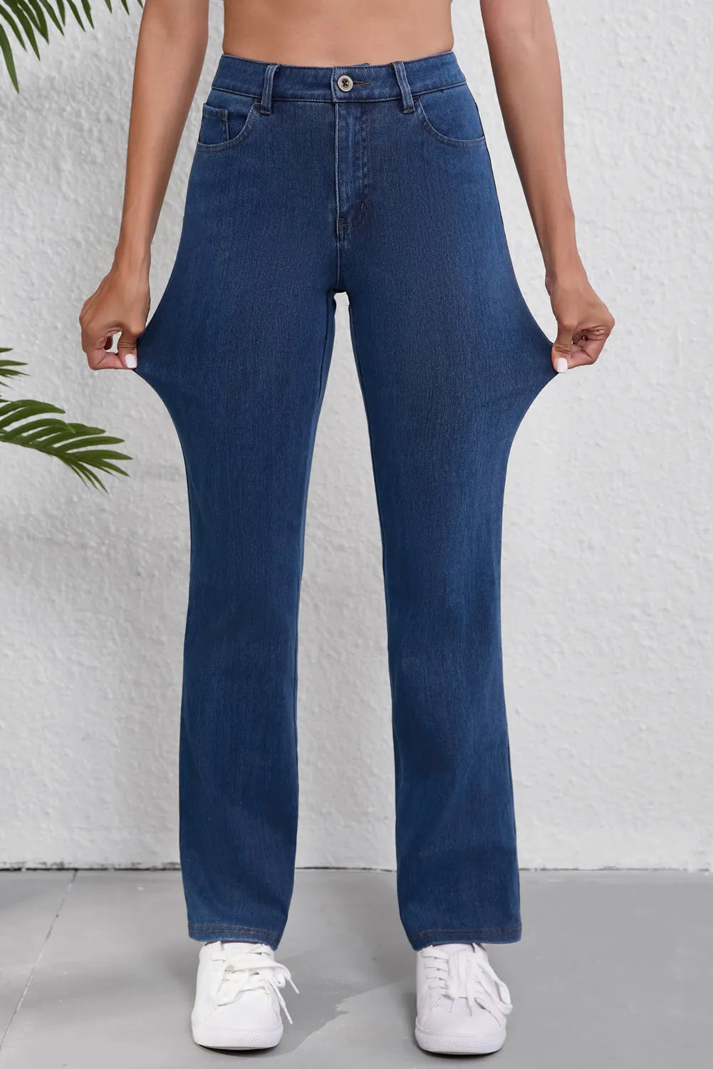 Straight Jeans with Pockets-[Adult]-[Female]-2022 Online Blue Zone Planet