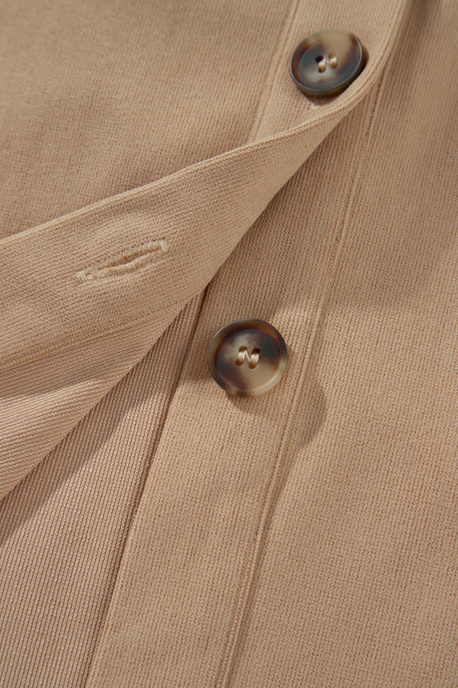 Light French Beige Plaid Colorblock Shirt Collar Shift Shacket-Outerwear/Jackets-[Adult]-[Female]-2022 Online Blue Zone Planet
