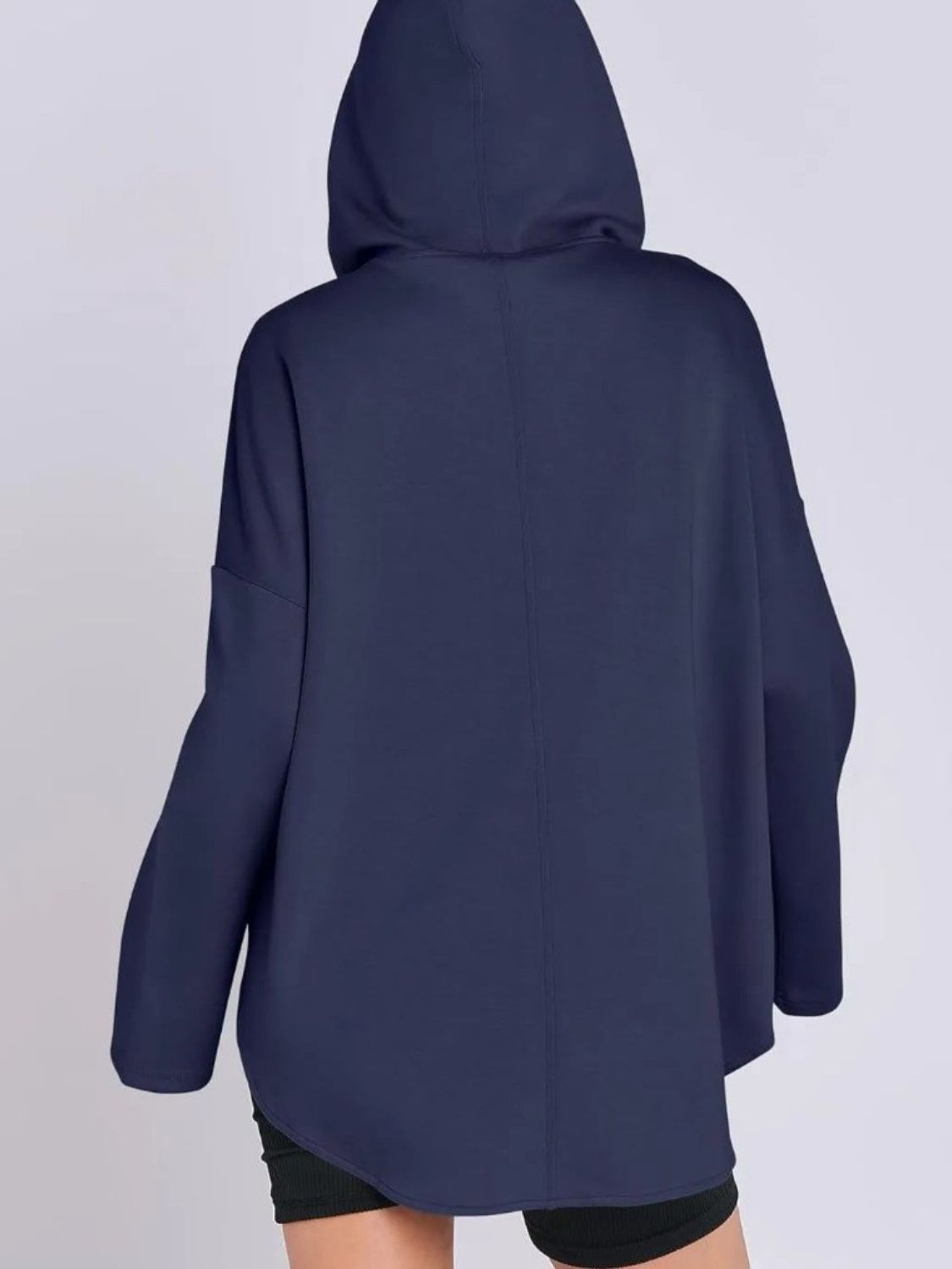 Quarter Zip Long Sleeve Hoodie-TOPS / DRESSES-[Adult]-[Female]-2022 Online Blue Zone Planet