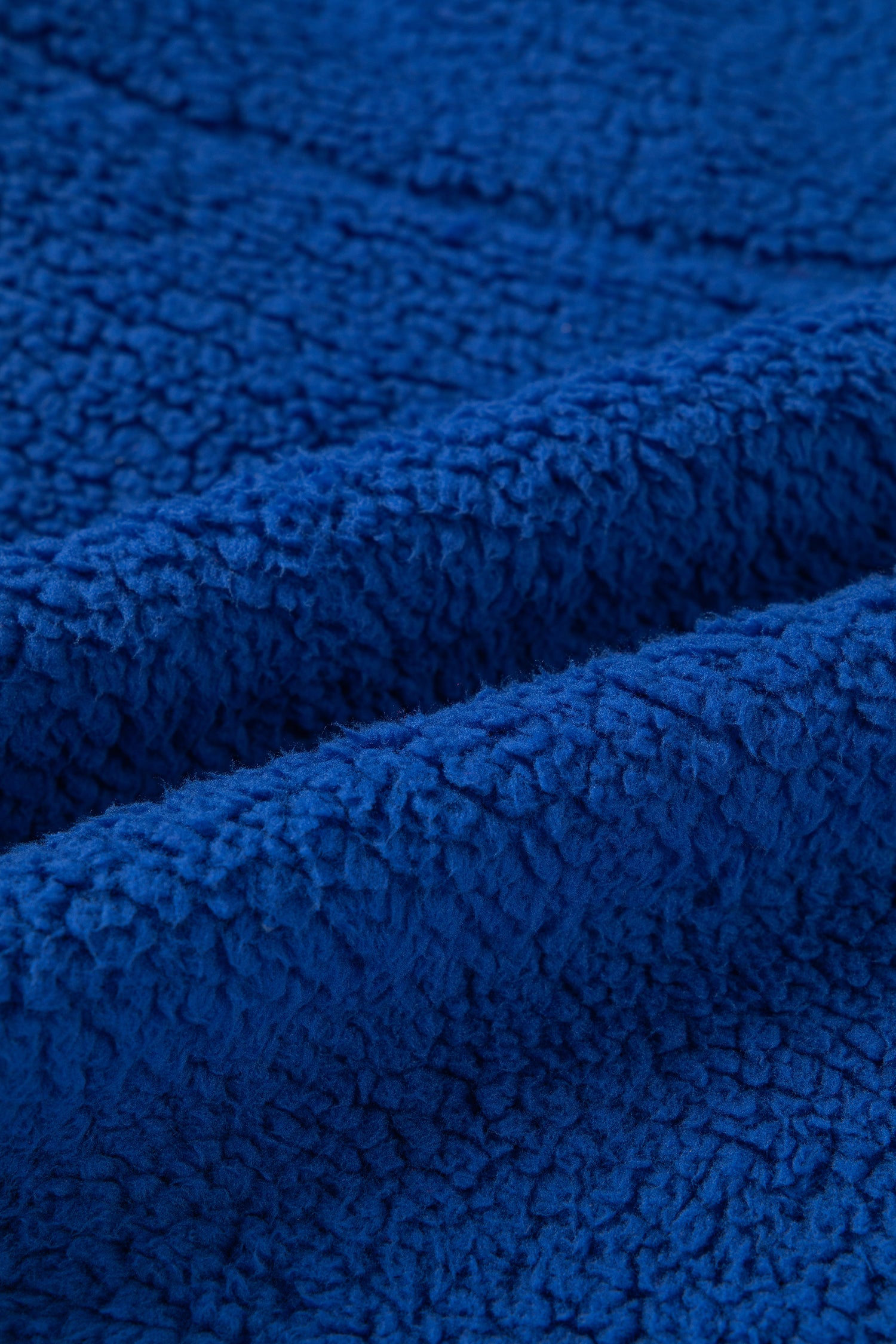 Sky Blue Sherpa Half Zip Contrast Trim Pullover Hoodie-Tops / Dresses-[Adult]-[Female]-2022 Online Blue Zone Planet