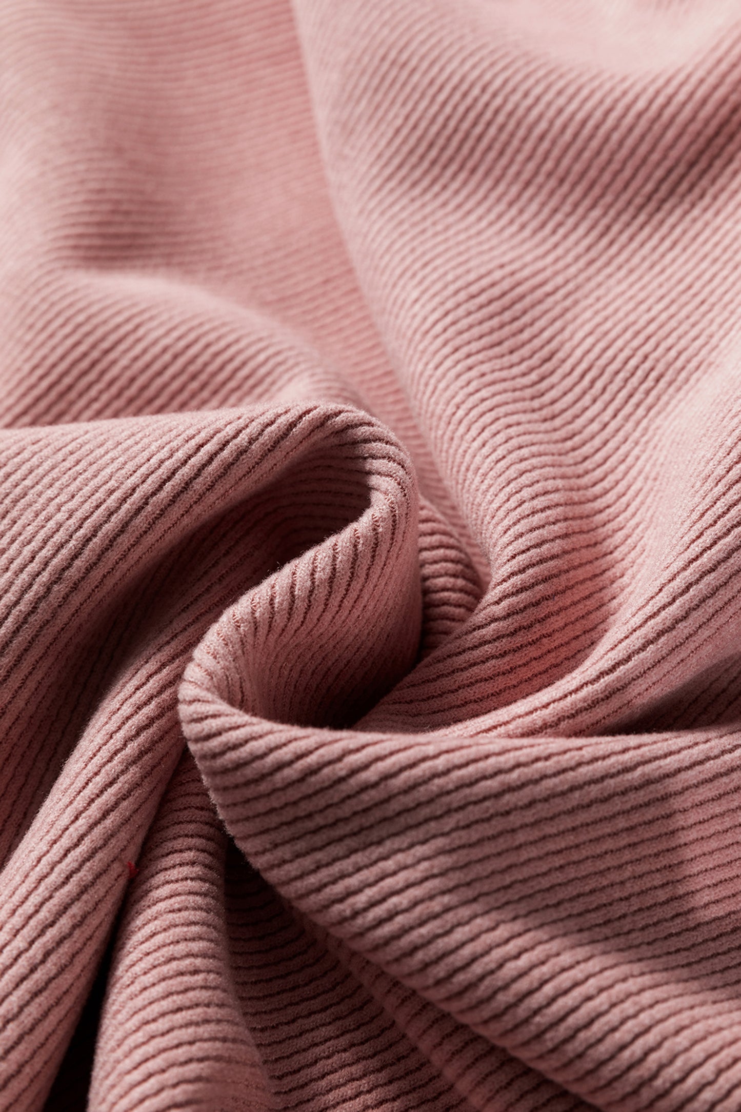 Rose Tan Lace Drawstring Pullover Hoodie and High Waist Pants Corduroy Suit