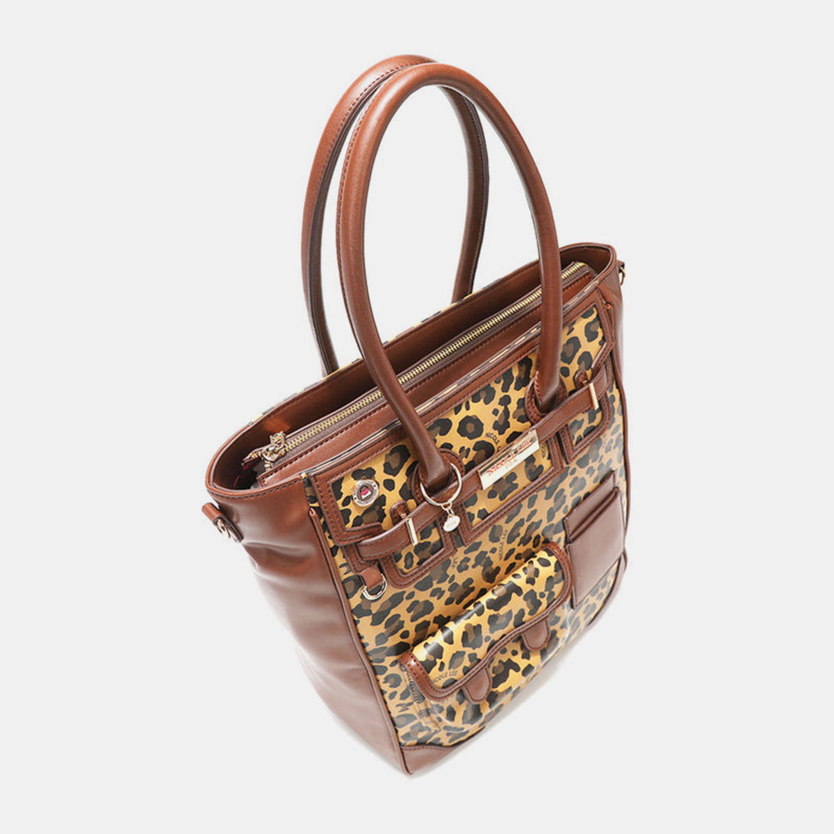 Nicole Lee USA Leopard Large Tote Bag-HANDBAGS-[Adult]-[Female]-Leopard-One Size-2022 Online Blue Zone Planet