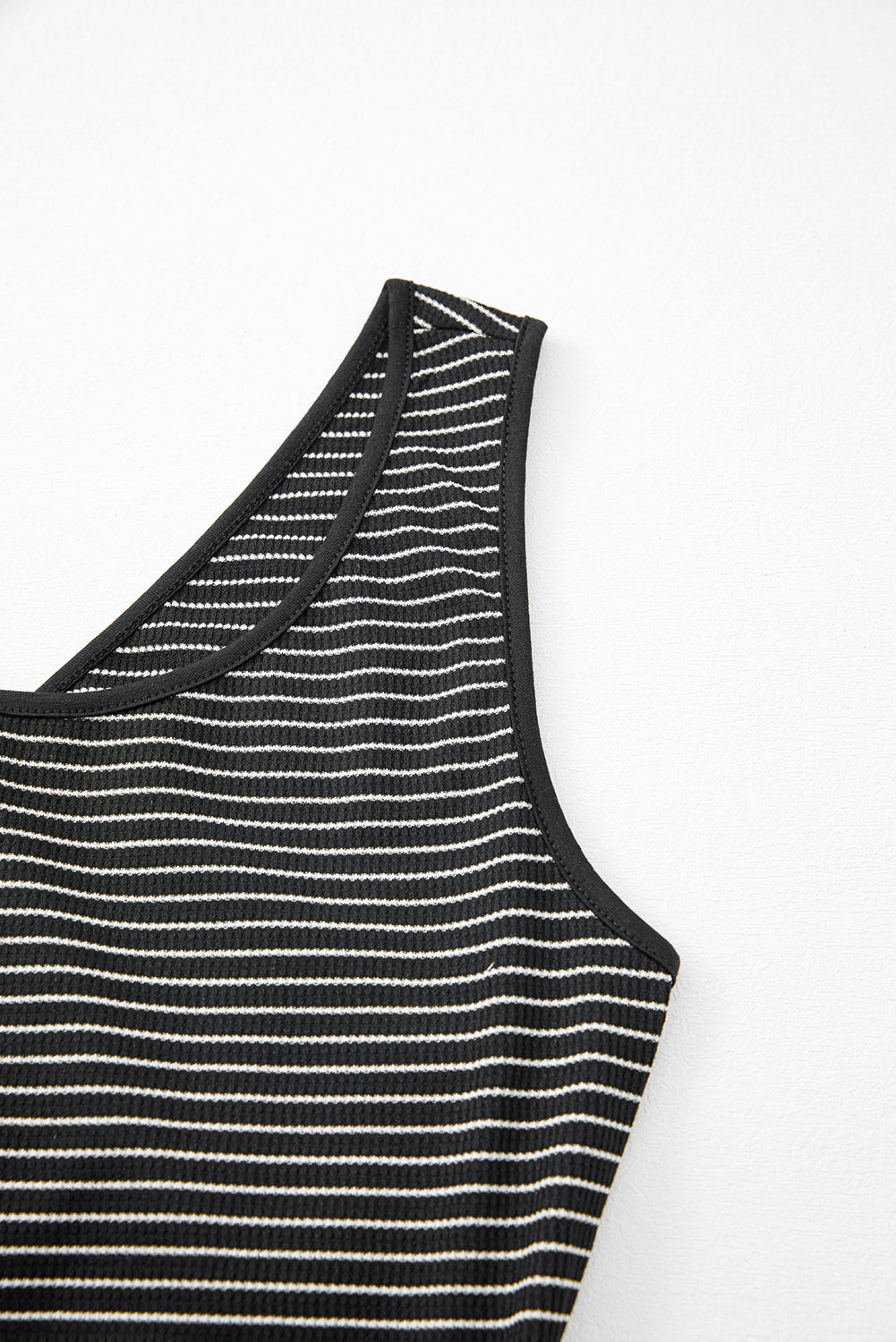 Black Stripe Criss Cross Side Slits Slim Fit Sleeveless Midi Dress-Dresses/Midi Dresses-[Adult]-[Female]-2022 Online Blue Zone Planet