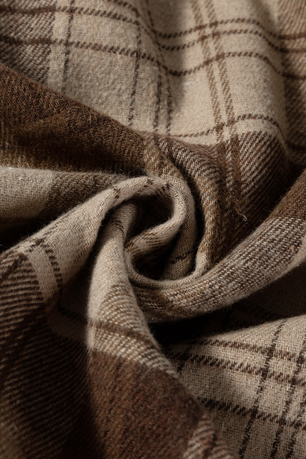 Blue Zone Planet | Beige Plaid Patchwork High Waist Sweatshirt Mini Dress-TOPS / DRESSES-[Adult]-[Female]-2022 Online Blue Zone Planet