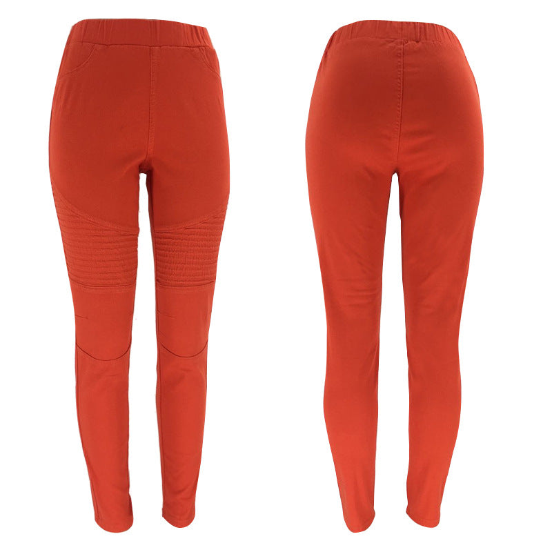 Full Size Run Mineral Wash Cropped Skinny Pants-BOTTOM SIZES SMALL MEDIUM LARGE-[Adult]-[Female]-Orange-red-XS-2022 Online Blue Zone Planet
