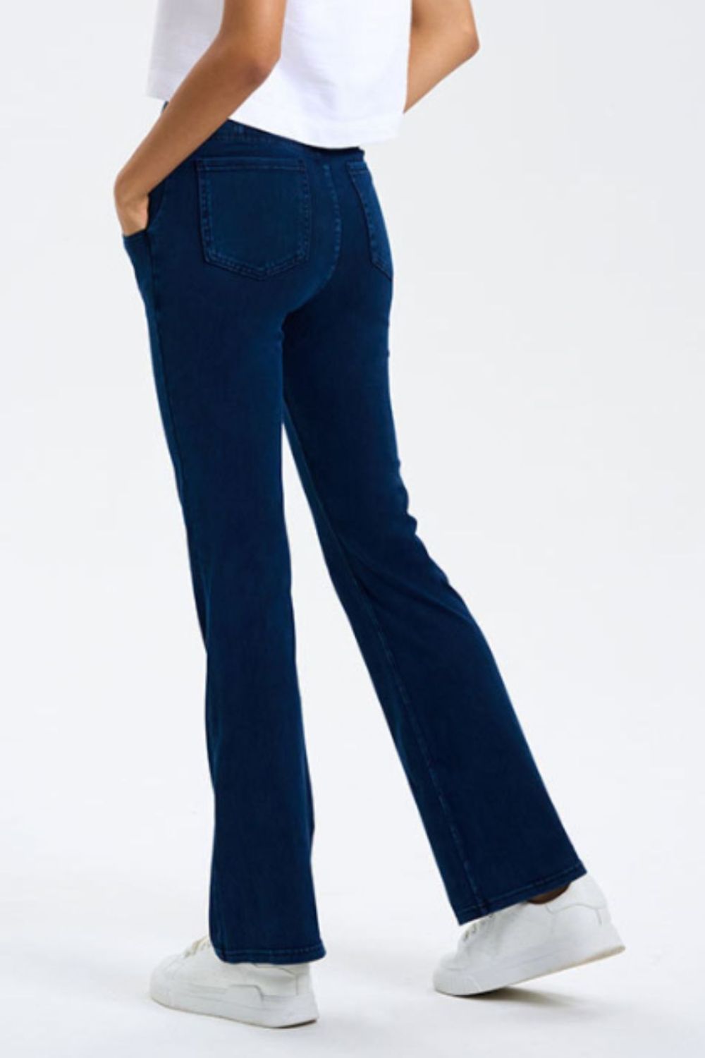 Basic Bae Pocketed Highly Stretchy Bootcut Jeans-BOTTOMS SIZES SMALL MEDIUM LARGE-[Adult]-[Female]-2022 Online Blue Zone Planet