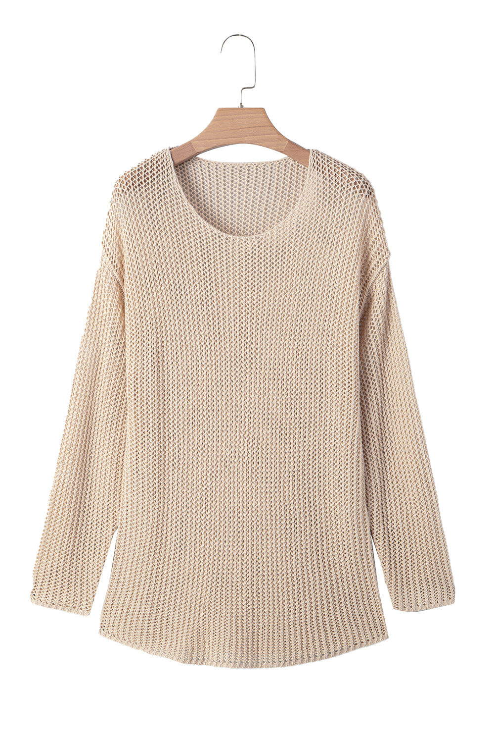 Smoke Gray Crochet Hollow-Out Jumper Top Sweater-TOPS / DRESSES-[Adult]-[Female]-2022 Online Blue Zone Planet