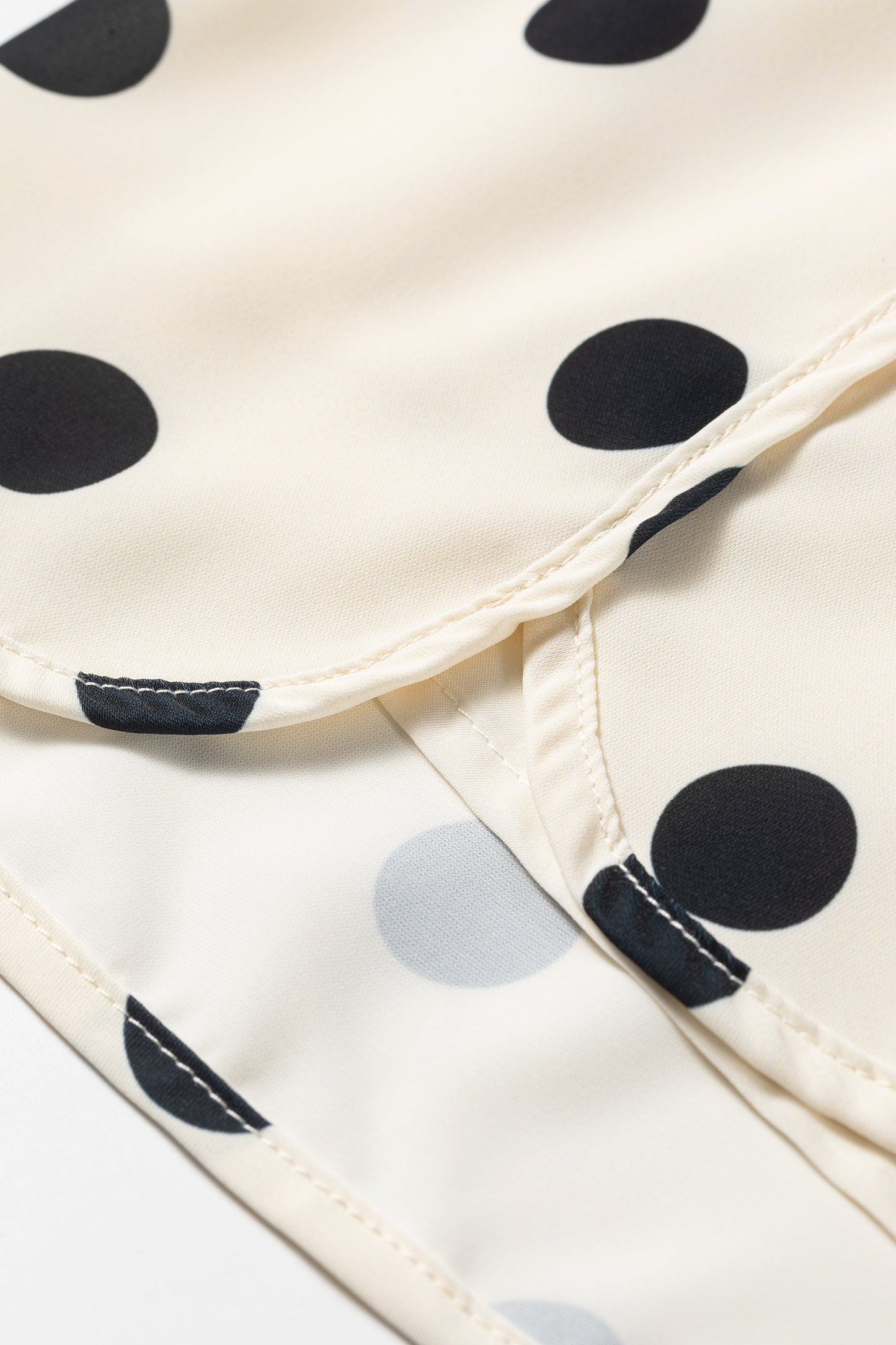 Apricot Polka Dot Print Shirred High Waist Casual Shorts-Bottoms/Casual Shorts-[Adult]-[Female]-2022 Online Blue Zone Planet