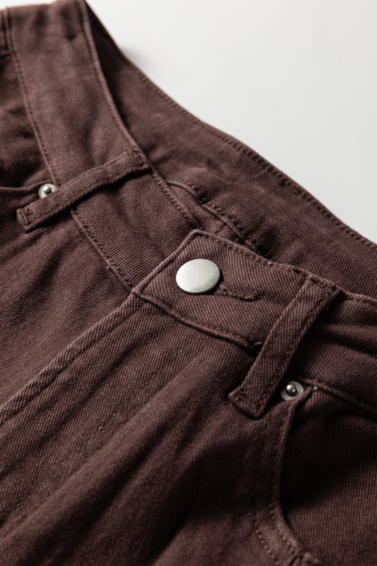 Red Sandalwood Solid Color Seamed Center Wide Leg Cropped Jeans-Bottoms/Jeans-[Adult]-[Female]-2022 Online Blue Zone Planet