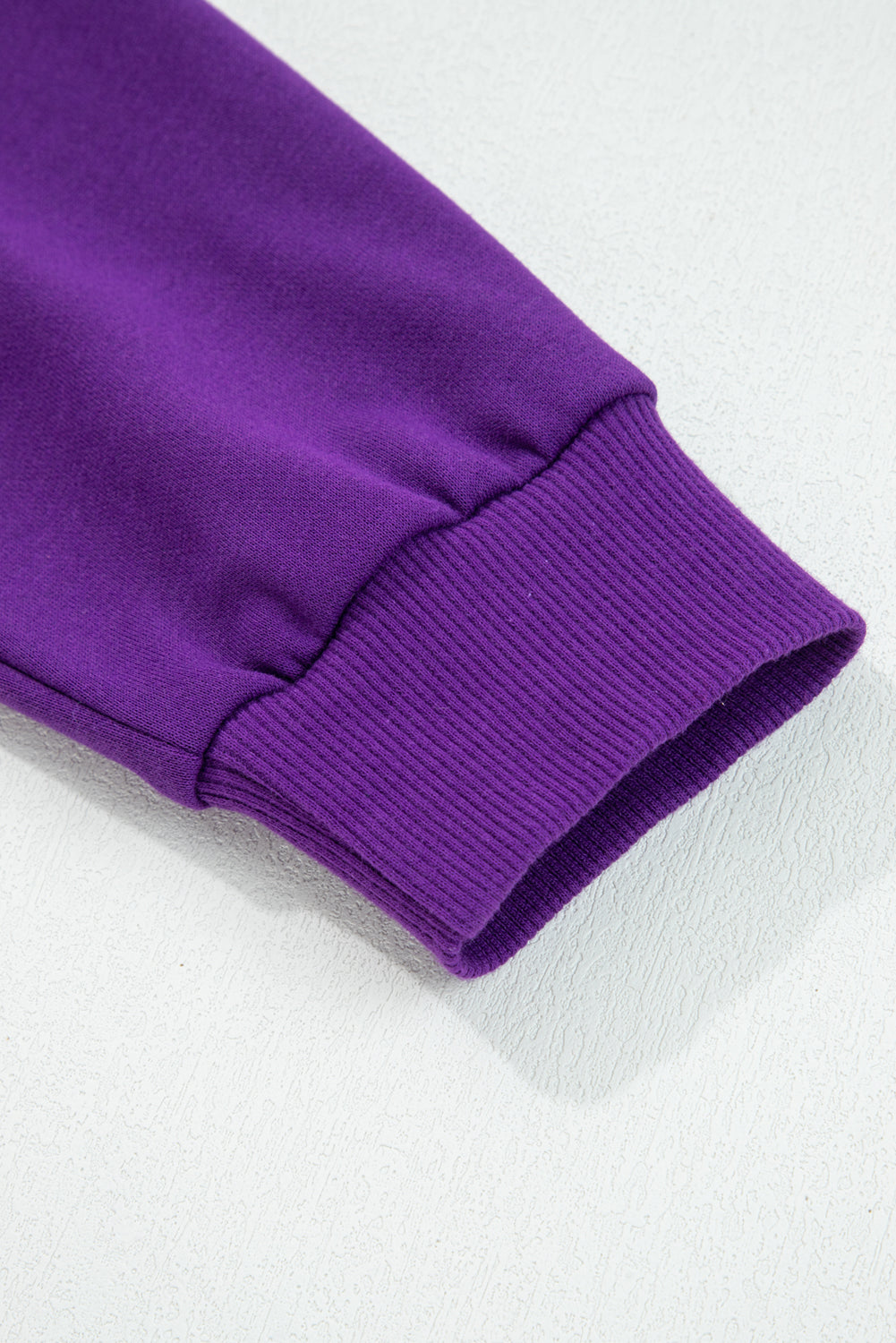 Tillandsia Purple Varsity Stripe Detail Drop Shoulder Pullover Mini Skirt Set-Two Piece Sets/Two Piece Dresses-[Adult]-[Female]-2022 Online Blue Zone Planet