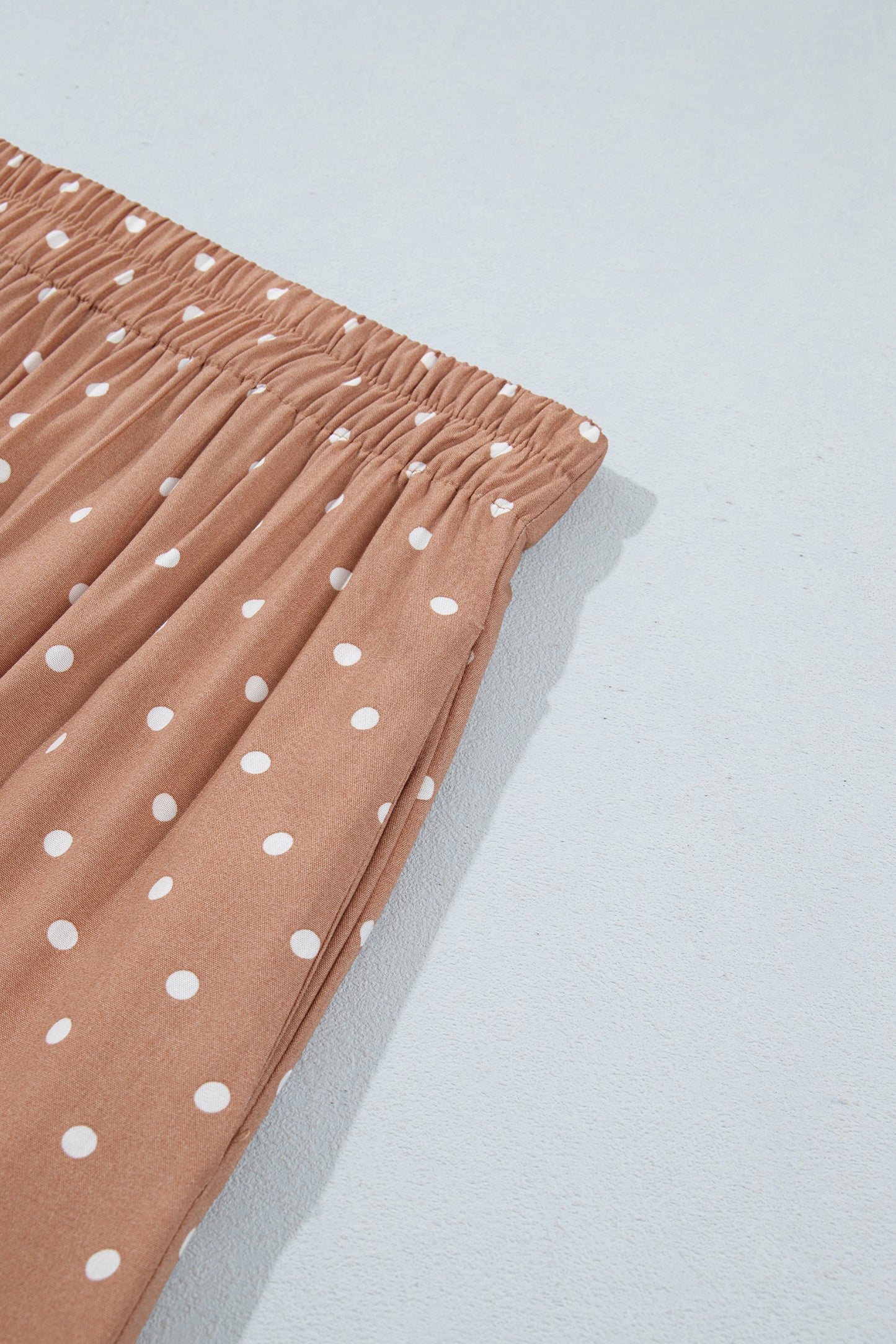 Brown Polka Dot Lace Hem Elegant Long Shift Skirt-Bottoms/Skirts & Petticoat-[Adult]-[Female]-2022 Online Blue Zone Planet