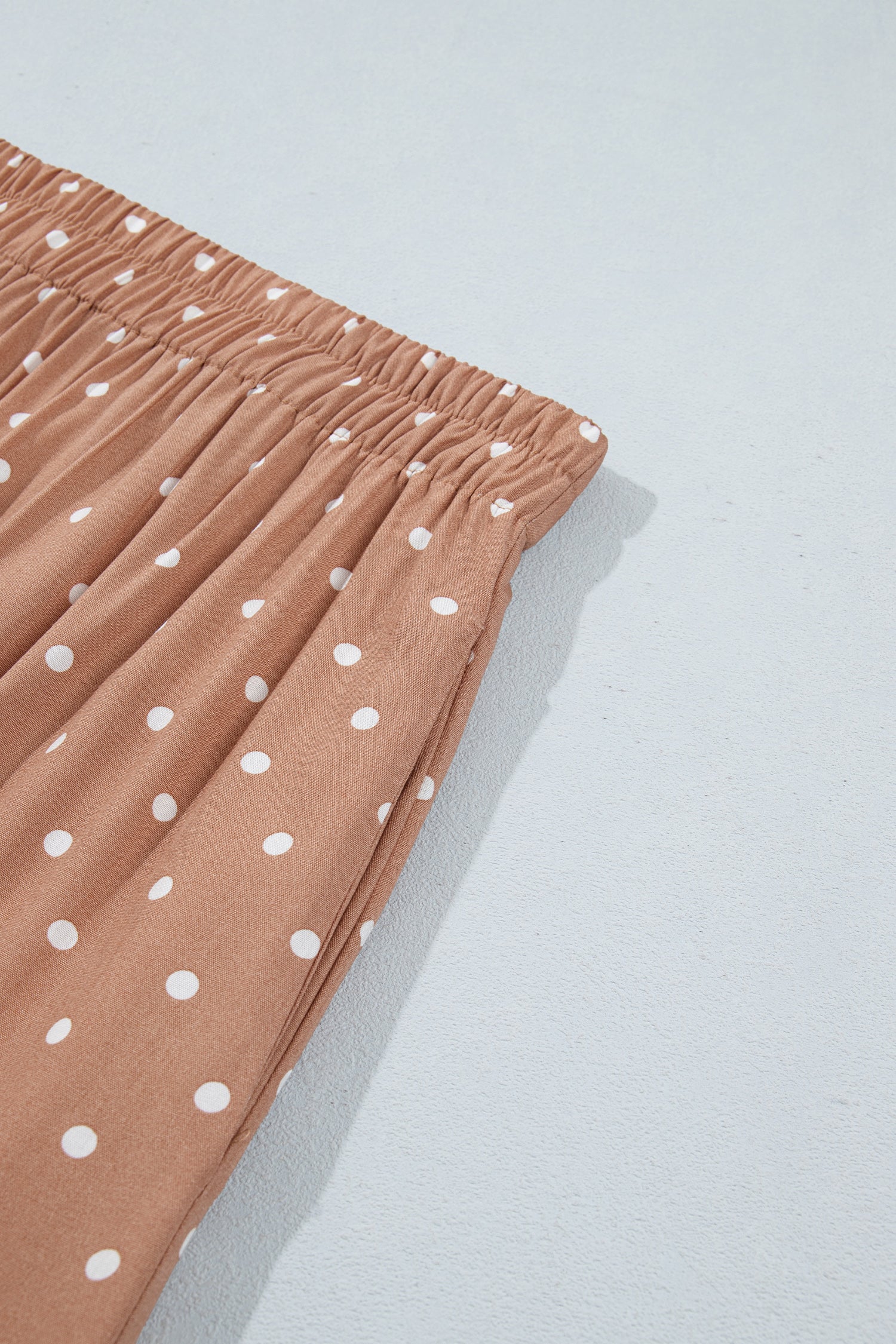 Brown Polka Dot Lace Hem Elegant Long Shift Skirt-Bottoms/Skirts & Petticoat-[Adult]-[Female]-2022 Online Blue Zone Planet