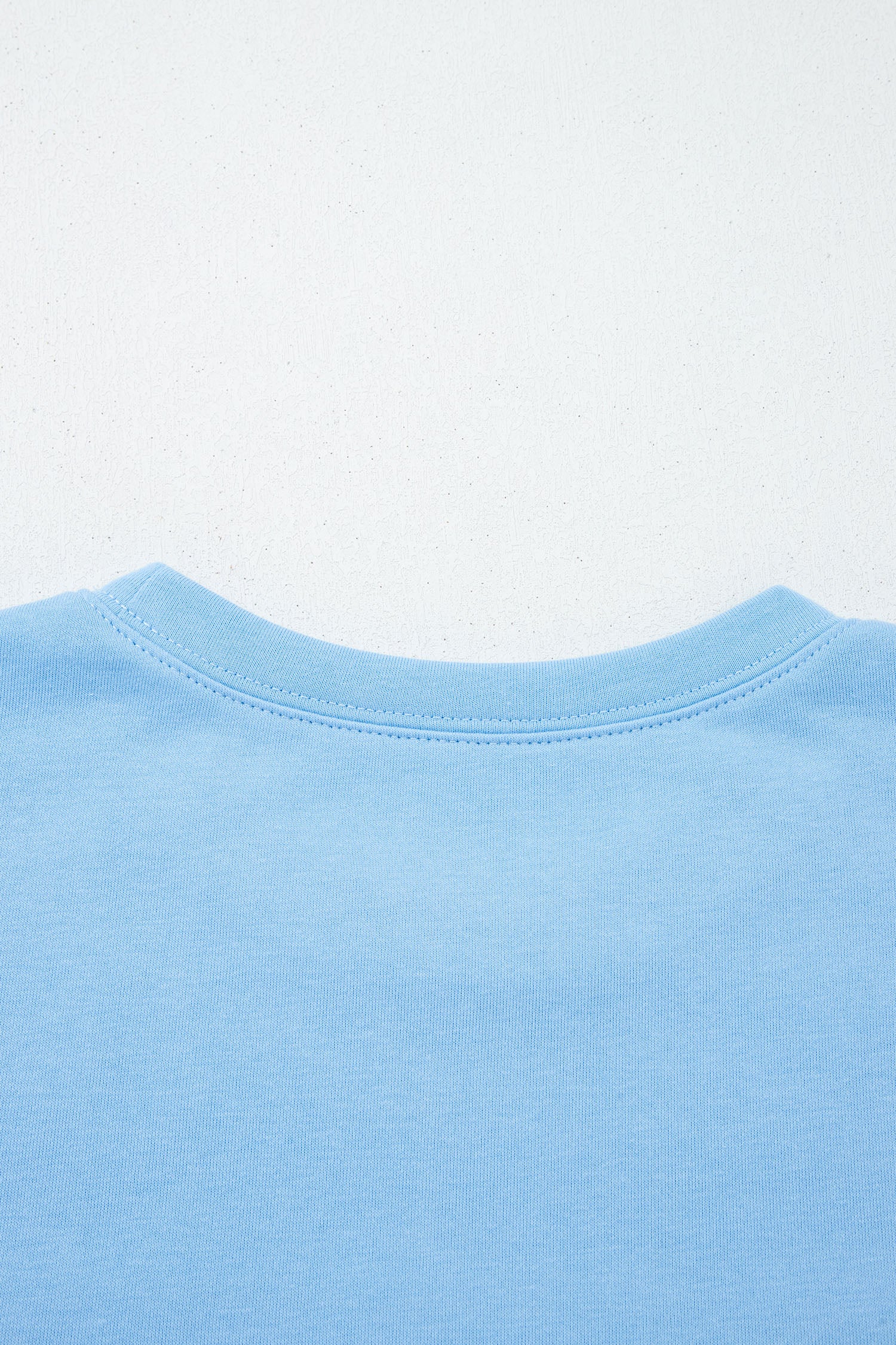 Mist Blue USA Flag Textured Patchwork Cap Sleeve Tee-Tops/Tops & Tees-[Adult]-[Female]-2022 Online Blue Zone Planet