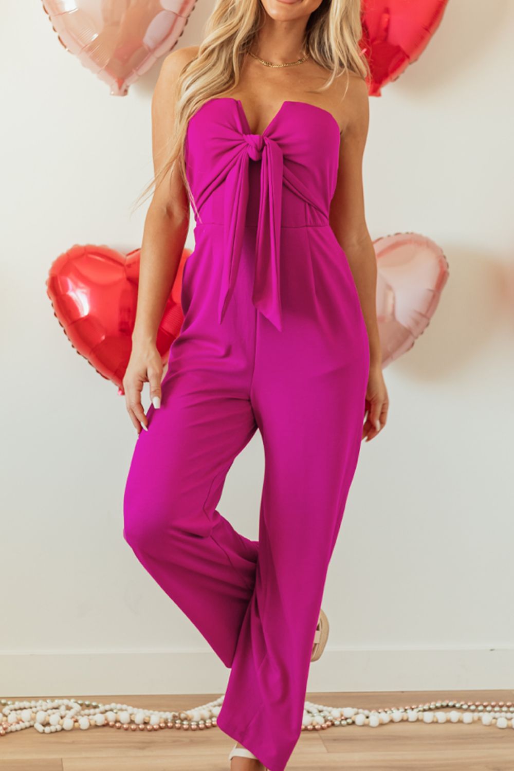 Tied Tube Wide Leg Jumpsuit-TOPS / DRESSES-[Adult]-[Female]-2022 Online Blue Zone Planet