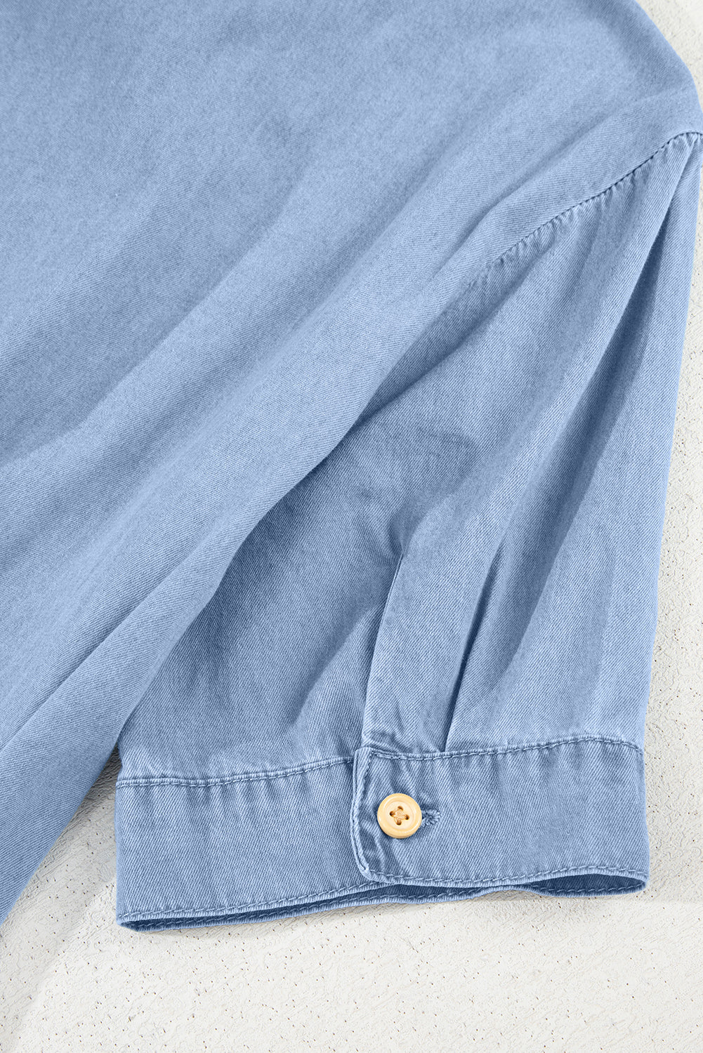 Myosotis Denim Pleated Slim Waist Short Sleeve Shirt Dress-TOPS / DRESSES-[Adult]-[Female]-2022 Online Blue Zone Planet