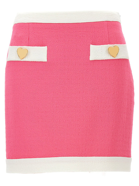 Moschino Heart Buttons Skirt-Skirts-[Adult]-[Female]-2022 Online Blue Zone Planet