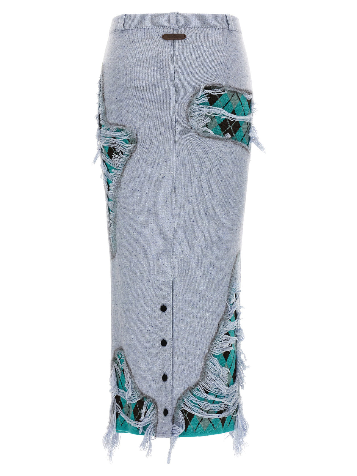 Moschino Deconstructed Argyle Skirt-Skirts-[Adult]-[Female]-2022 Online Blue Zone Planet