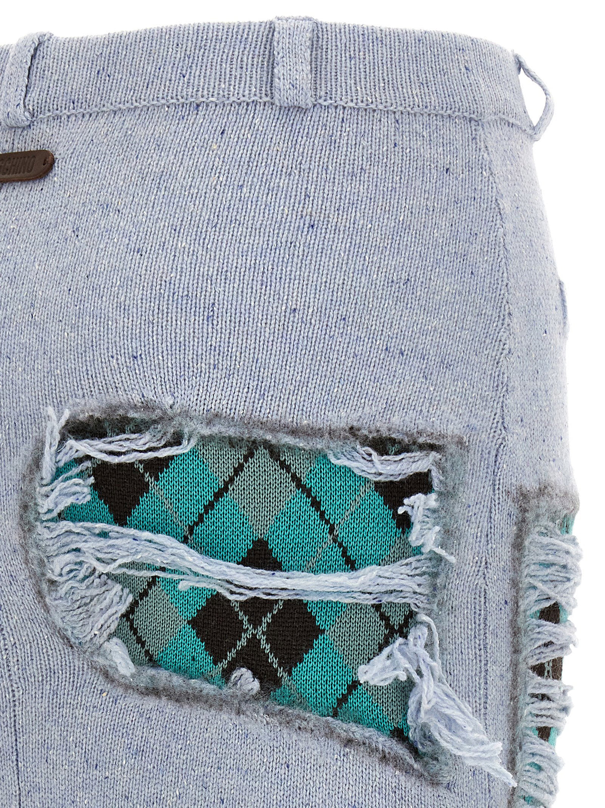 Moschino Deconstructed Argyle Skirt-Skirts-[Adult]-[Female]-2022 Online Blue Zone Planet