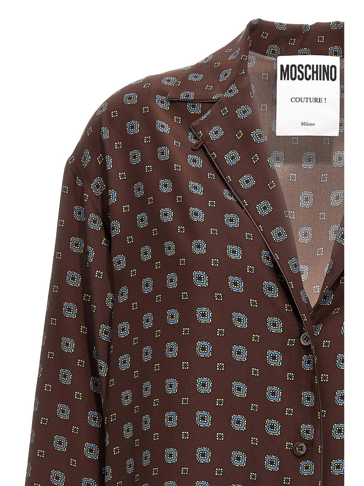 Moschino Patterned Shirt-Shirts-[Adult]-[Female]-2022 Online Blue Zone Planet