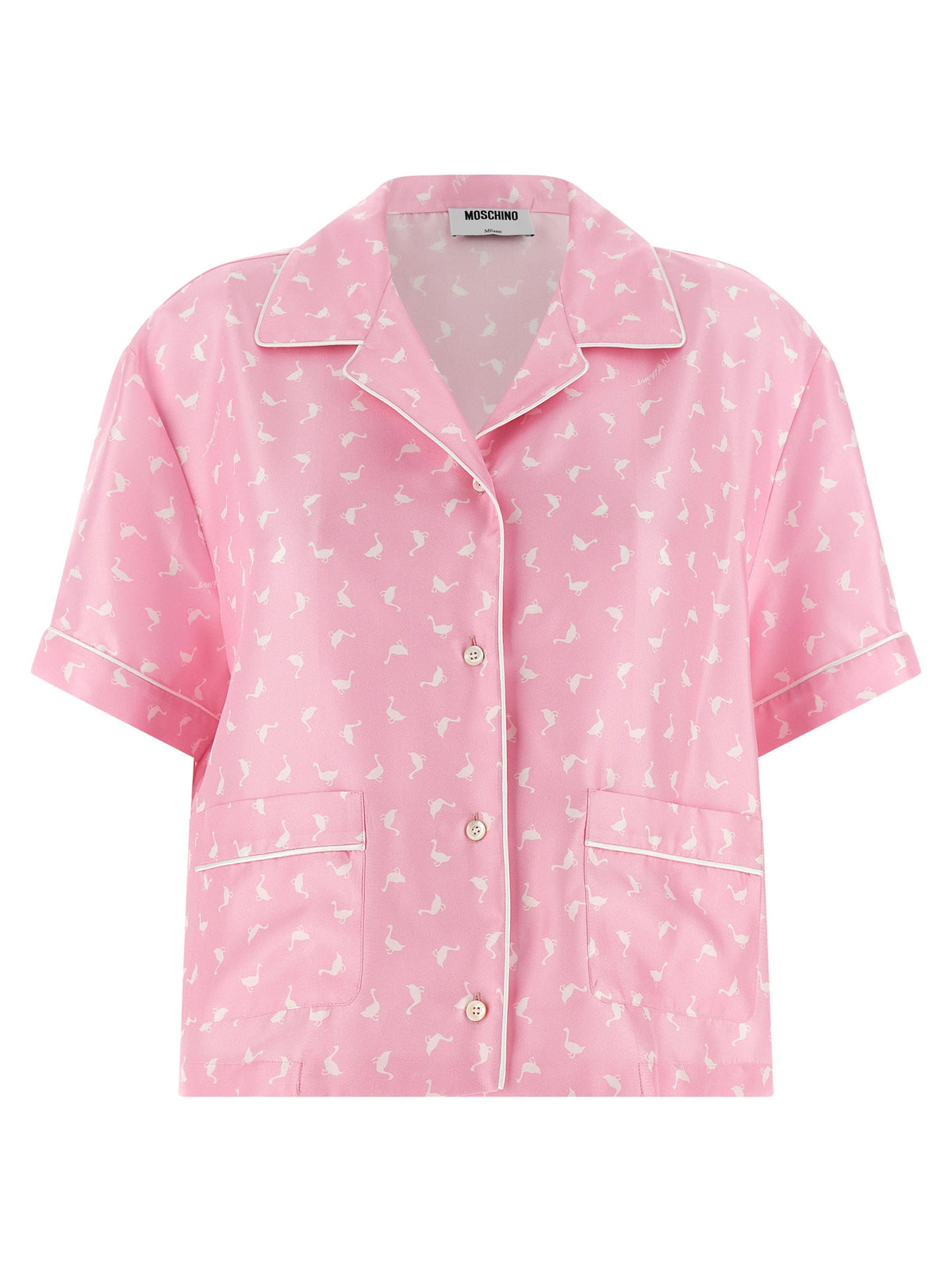 Moschino Goose Shirt-Shirts-[Adult]-[Female]-temp-44 IT-Pink-2022 Online Blue Zone Planet