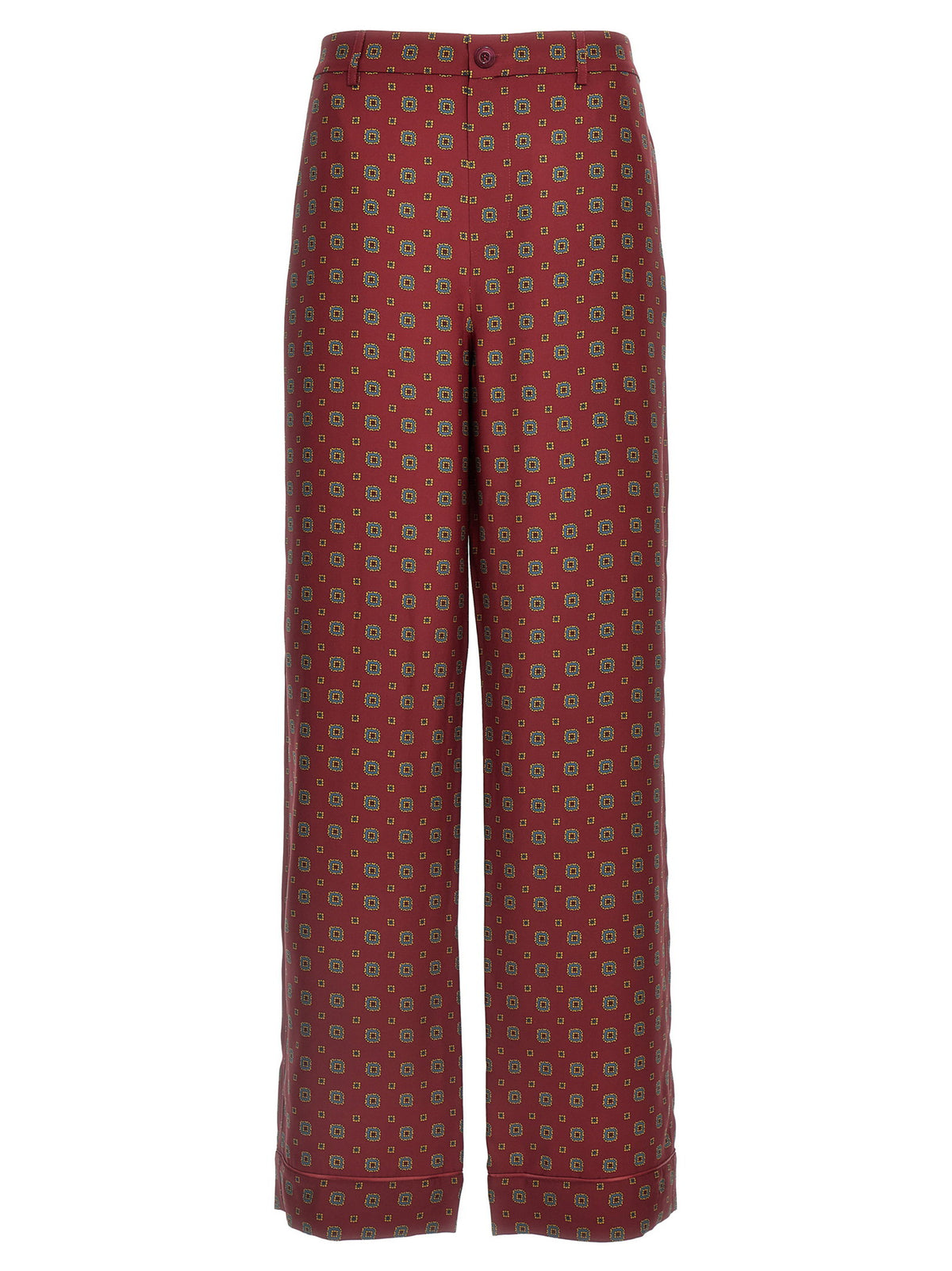 Moschino Patterned Pants-Trousers-[Adult]-[Female]-2022 Online Blue Zone Planet