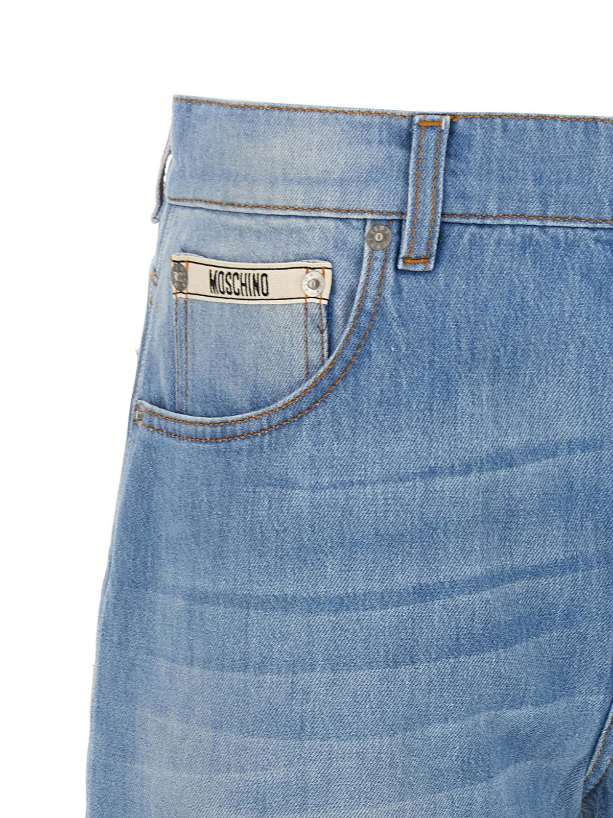Moschino Straight Leg Jeans-Jeans-[Adult]-[Female]-2022 Online Blue Zone Planet
