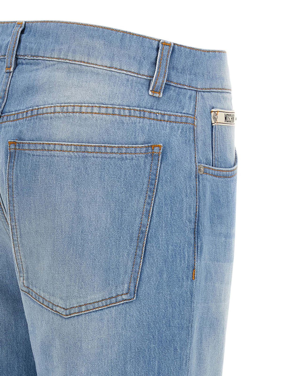 Moschino Straight Leg Jeans-Jeans-[Adult]-[Female]-2022 Online Blue Zone Planet
