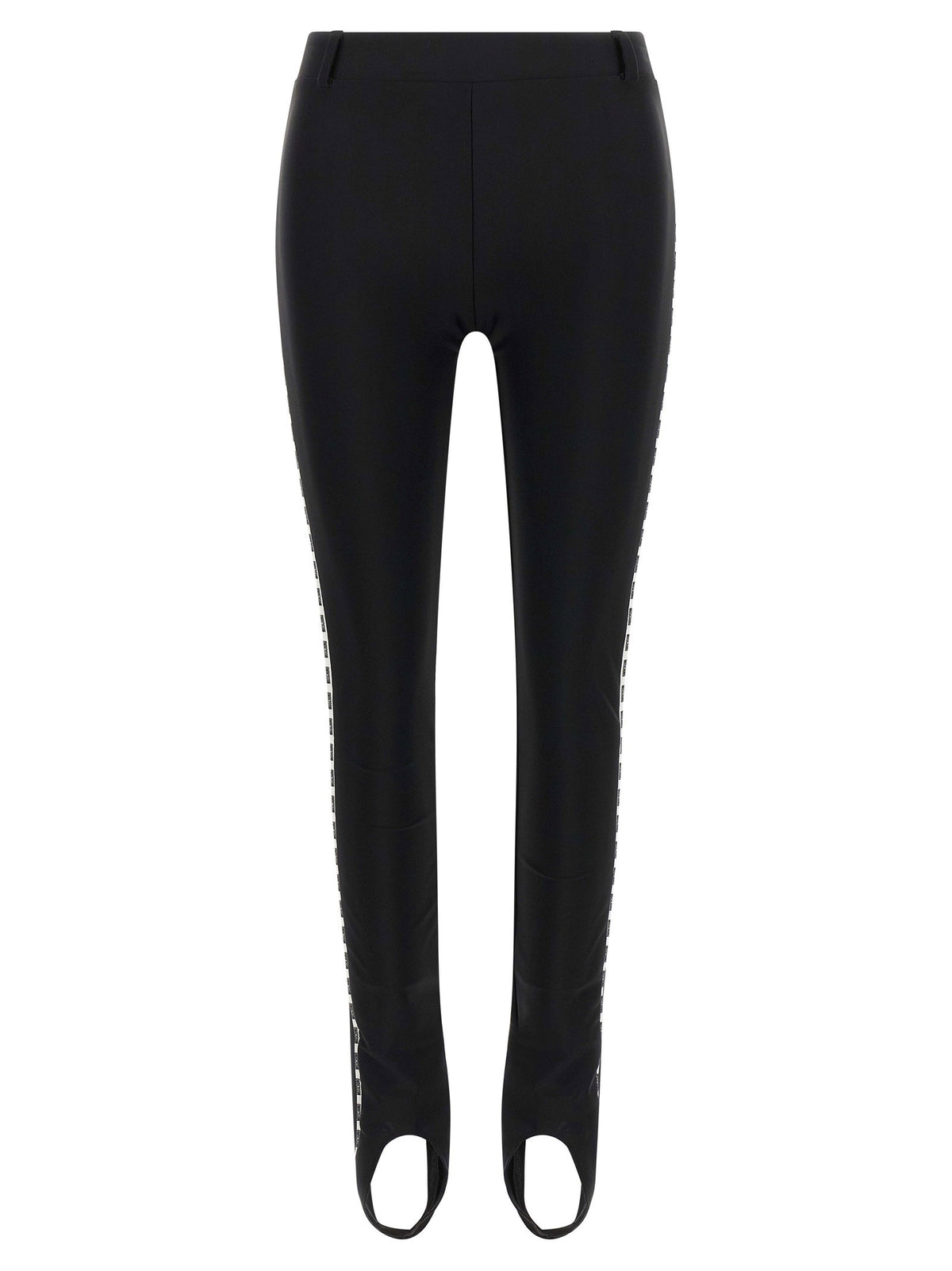 Moschino Leggings-Jeans-[Adult]-[Female]-44 IT-White/black-2022 Online Blue Zone Planet