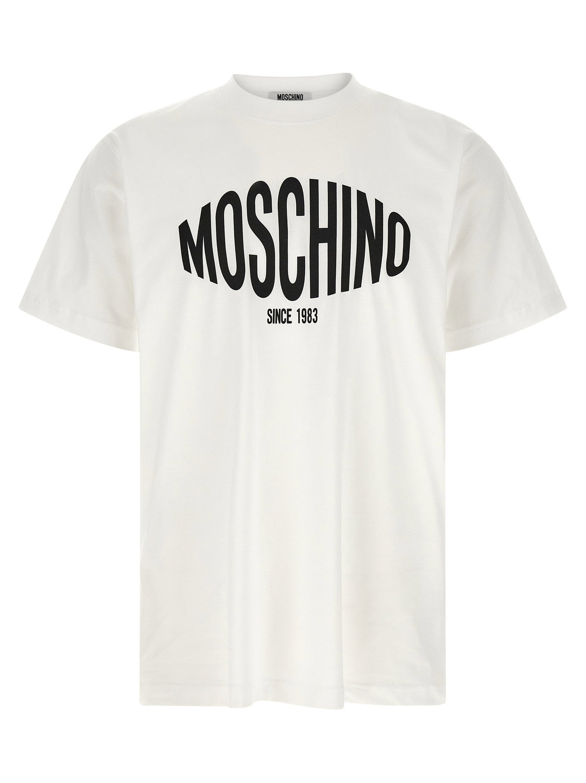 Moschino Logo T-shirt-Topwear-[Adult]-[Female]-M-White/black-2022 Online Blue Zone Planet