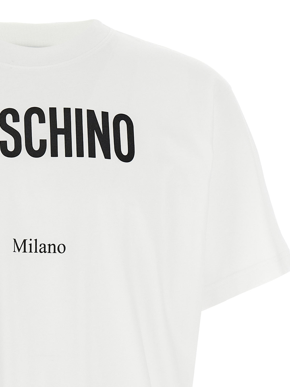 Moschino Logo T-shirt-Topwear-[Adult]-[Female]-2022 Online Blue Zone Planet
