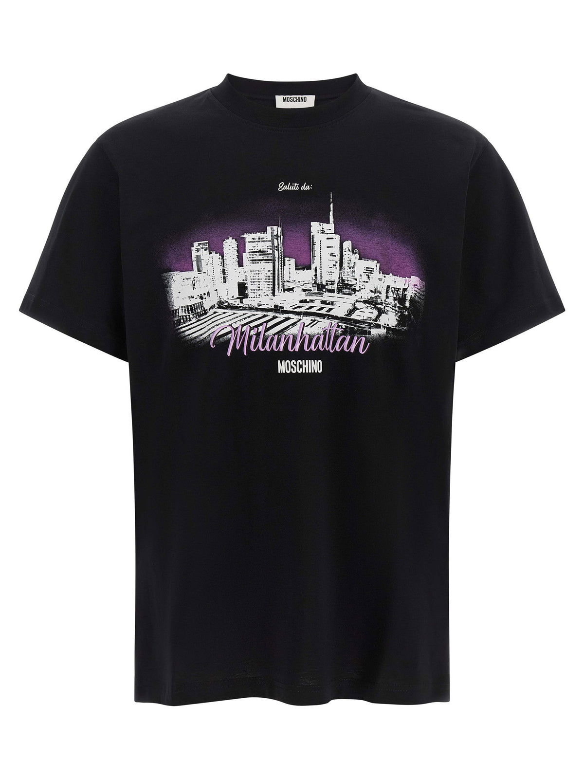 Moschino Milanhattan T-shirt-Topwear-[Adult]-[Female]-XXL-Black-2022 Online Blue Zone Planet