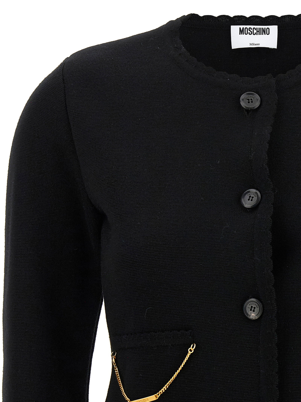 Moschino Chain Cardigan-Topwear-[Adult]-[Female]-2022 Online Blue Zone Planet