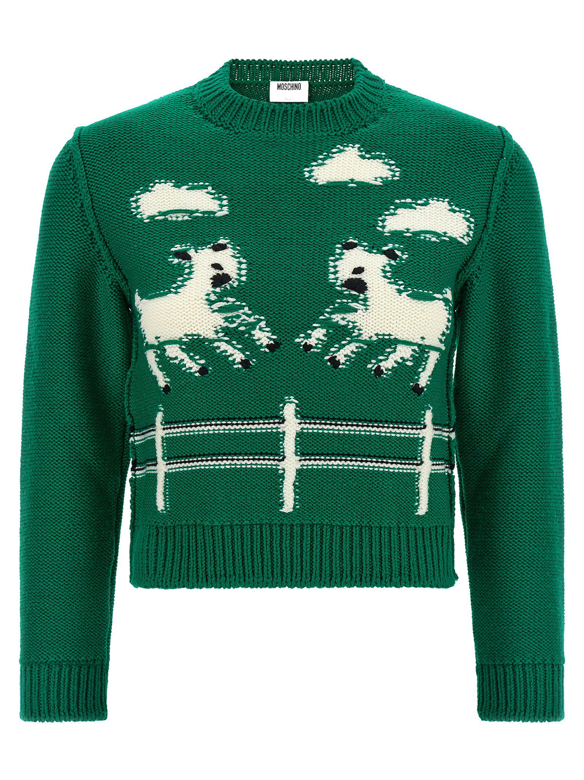 Moschino Extrafine Wool Sweater-TOPS / DRESSES-[Adult]-[Female]-40 IT-Green-2022 Online Blue Zone Planet