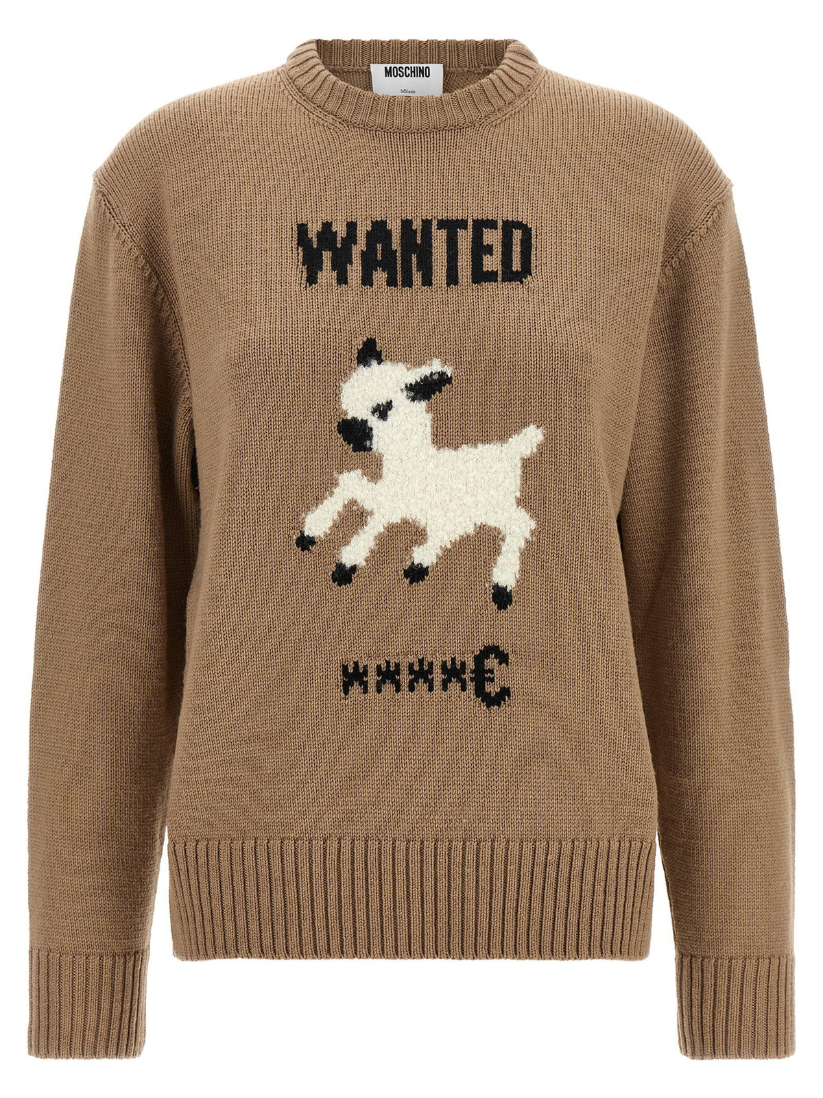 Moschino Extra Fine Merino Wool Sweater-TOPS / DRESSES-[Adult]-[Female]-40 IT-Beige-2022 Online Blue Zone Planet