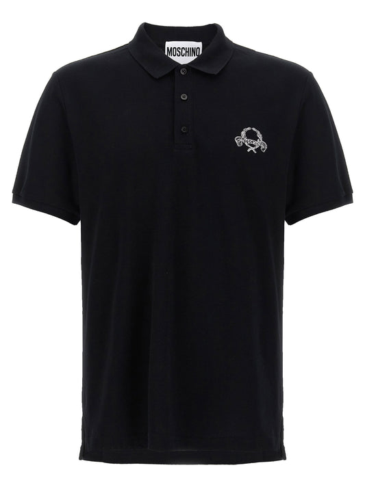 Moschino Logo Embroidery Polo Shirt-Shirts-[Adult]-[Female]-2022 Online Blue Zone Planet