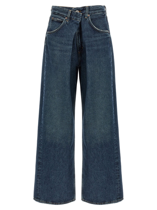 Agolde Vana Fold Jeans-Jeans-[Adult]-[Female]-2022 Online Blue Zone Planet