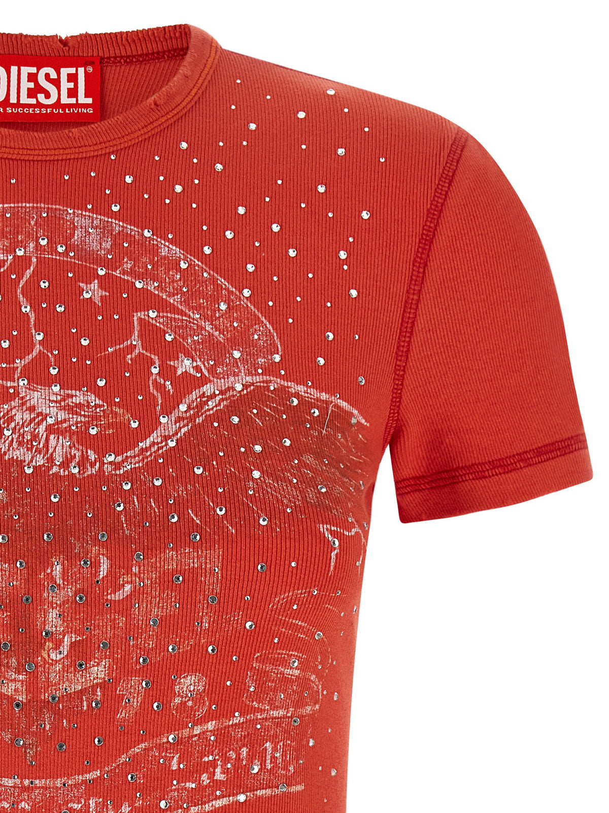 Diesel T-marsy-rib-cry T-shirt-TOPS / DRESSES-[Adult]-[Female]-2022 Online Blue Zone Planet