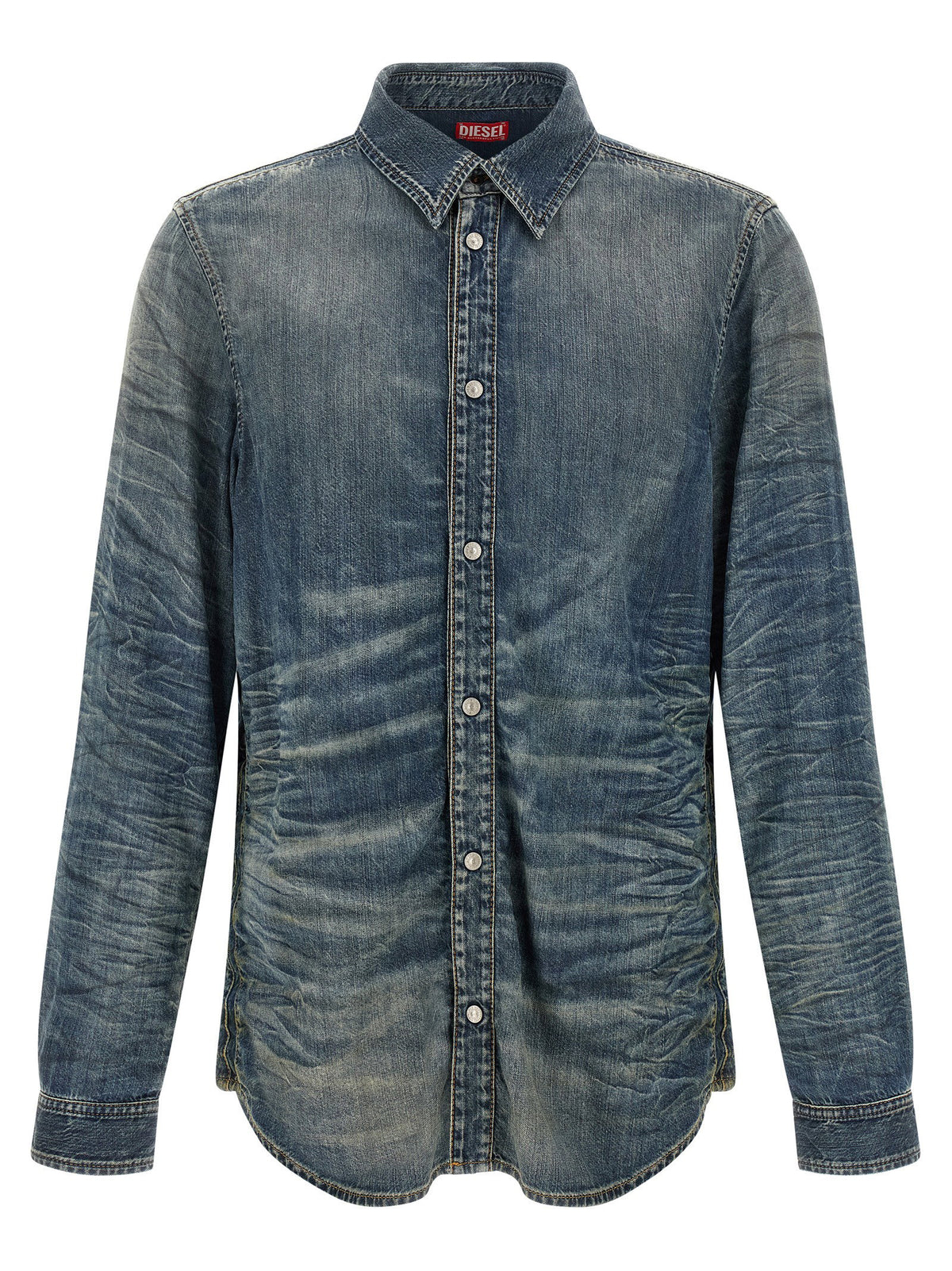 Diesel D-synar-fsj4 Shirt-Shirts-[Adult]-[Female]-L-Blue-2022 Online Blue Zone Planet