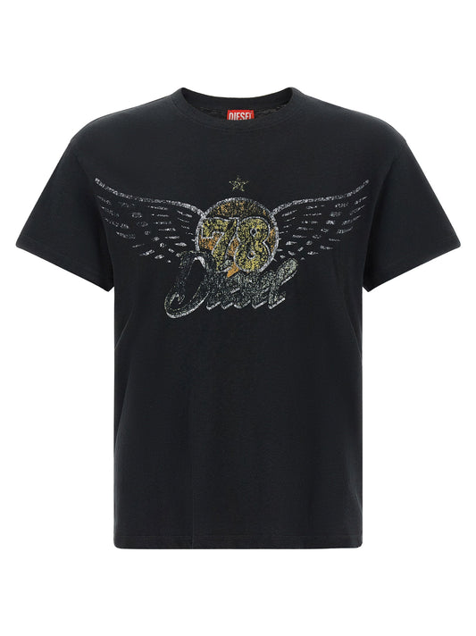 Diesel T-gerio-a T-shirt-Topwear-[Adult]-[Female]-2022 Online Blue Zone Planet
