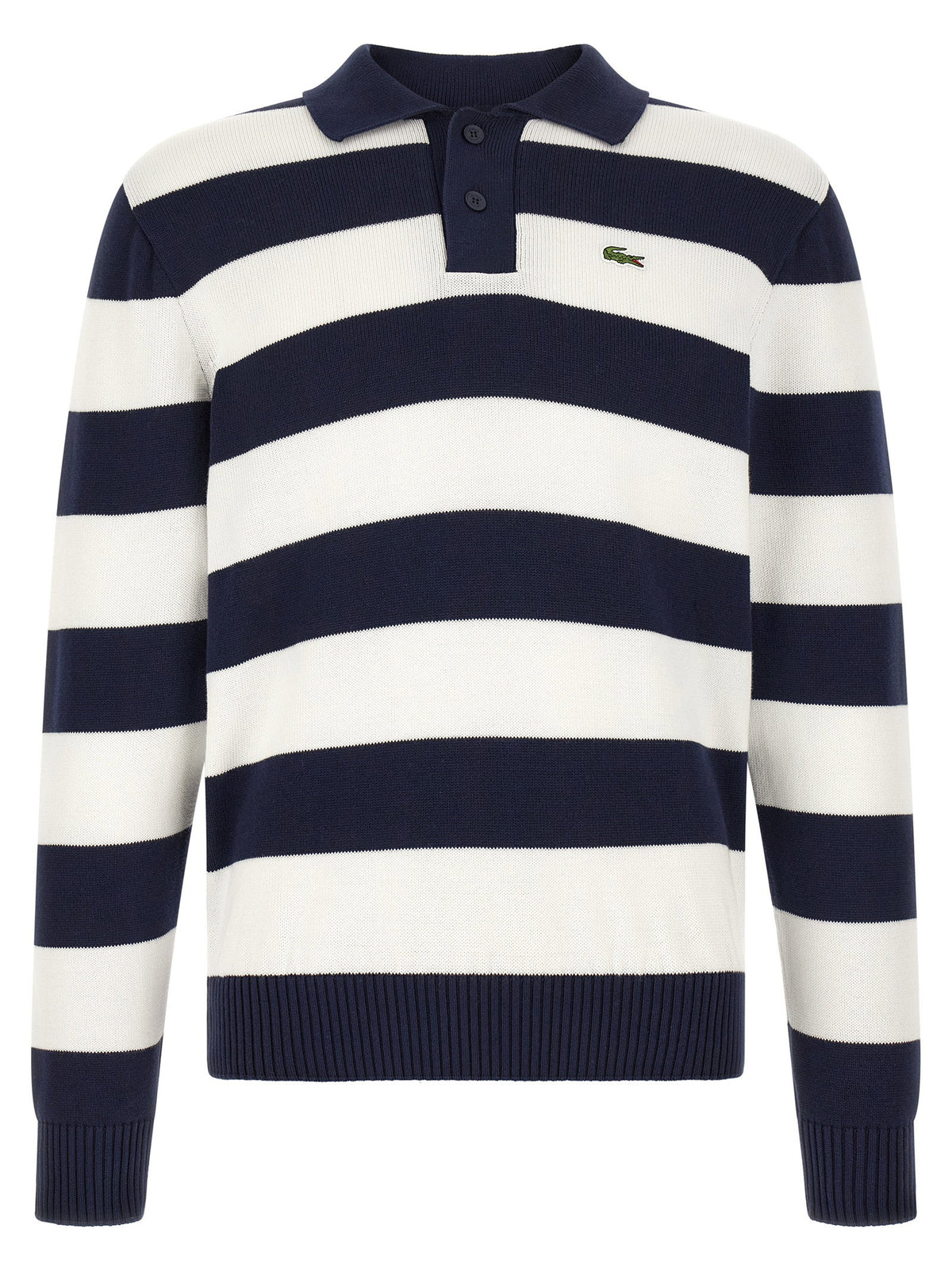 Lacoste Striped Pulover With Polo Collar-Topwear-[Adult]-[Female]-2022 Online Blue Zone Planet