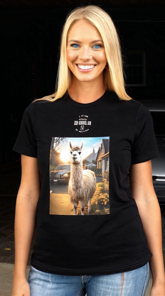 Legit Excuses | A Llama is Blocking My Driveway Embroidered Limited Edition #1 Top-TOPS / DRESSES-[Adult]-[Female]-Black-xs-2022 Online Blue Zone Planet