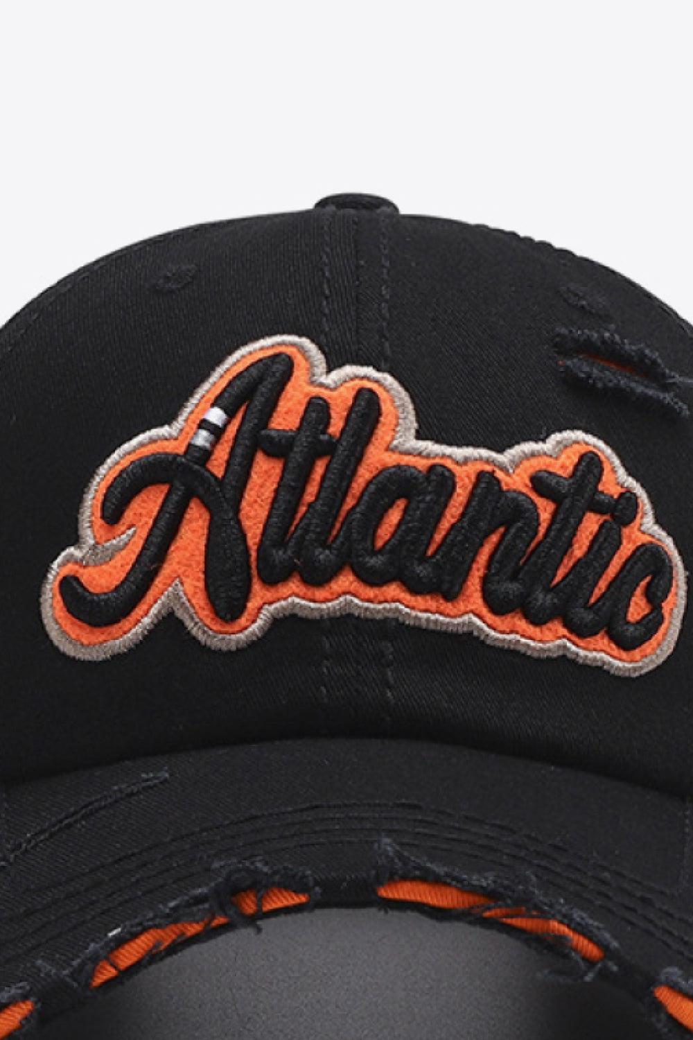 ATLANTIC Graphic Distressed Baseball Cap BLUE ZONE PLANET