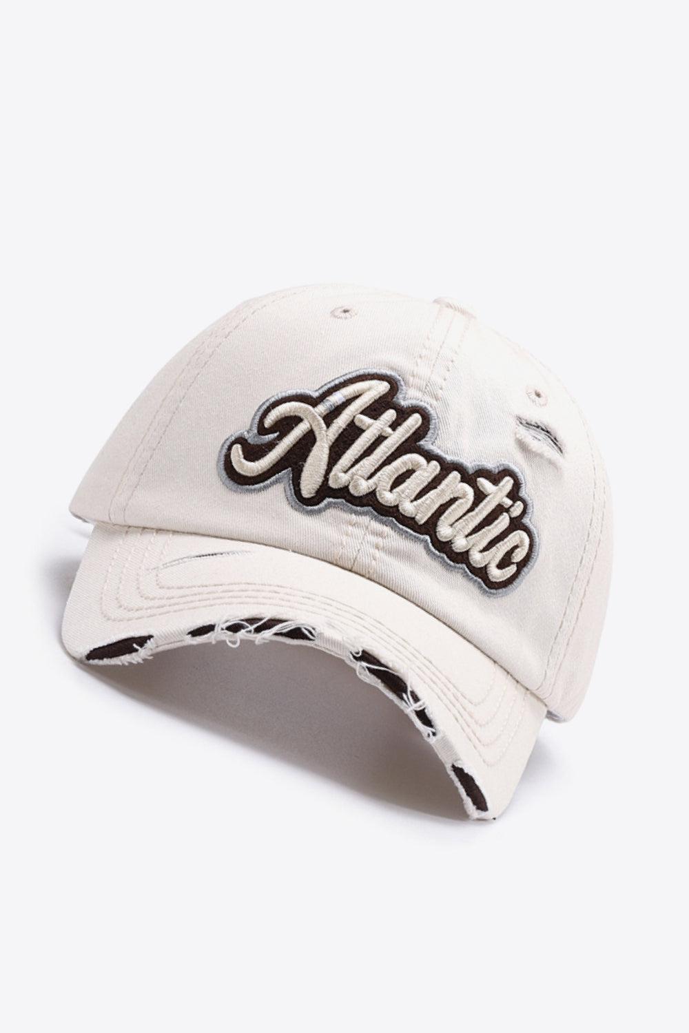 ATLANTIC Graphic Distressed Baseball Cap BLUE ZONE PLANET