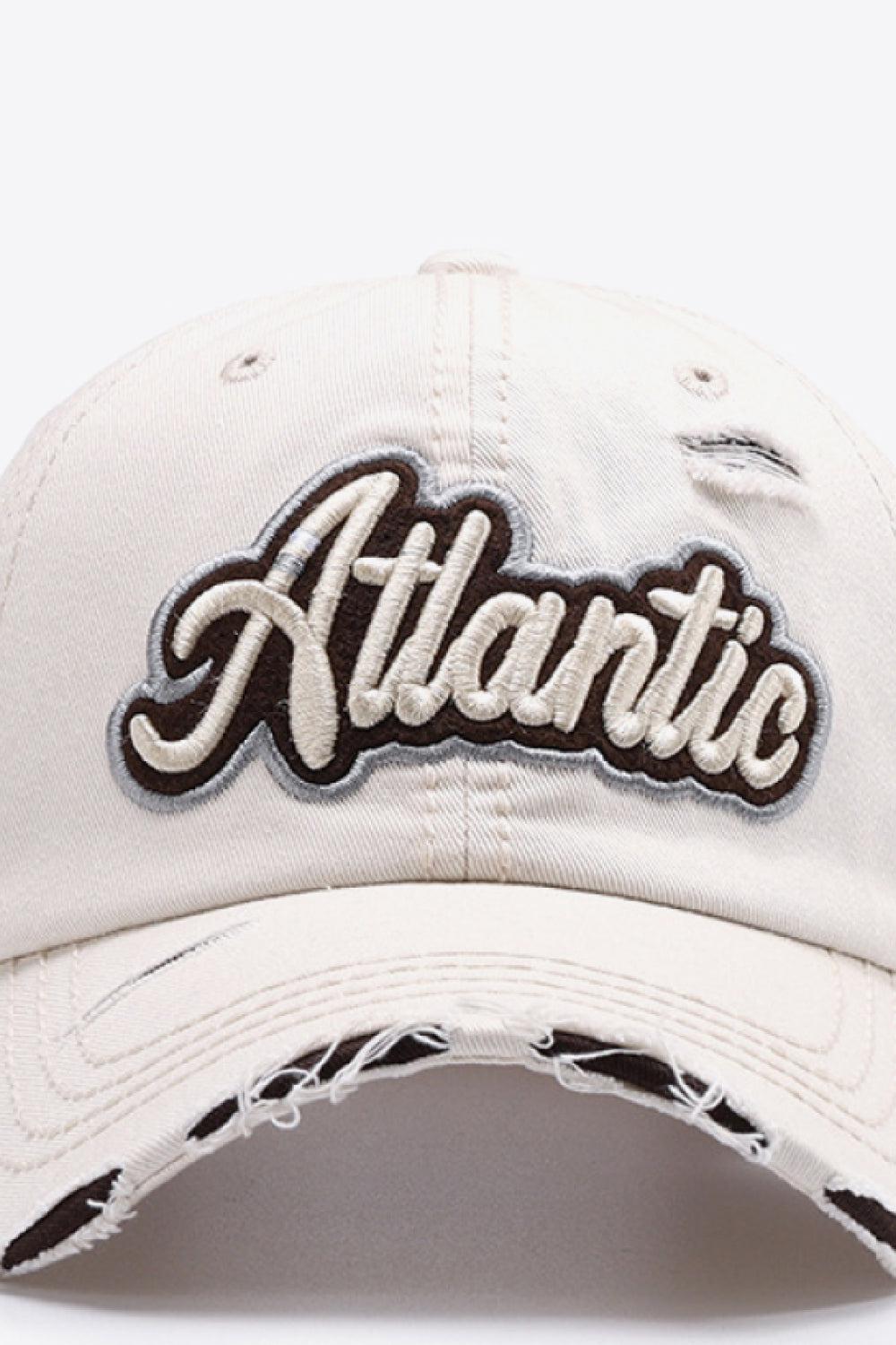 ATLANTIC Graphic Distressed Baseball Cap BLUE ZONE PLANET