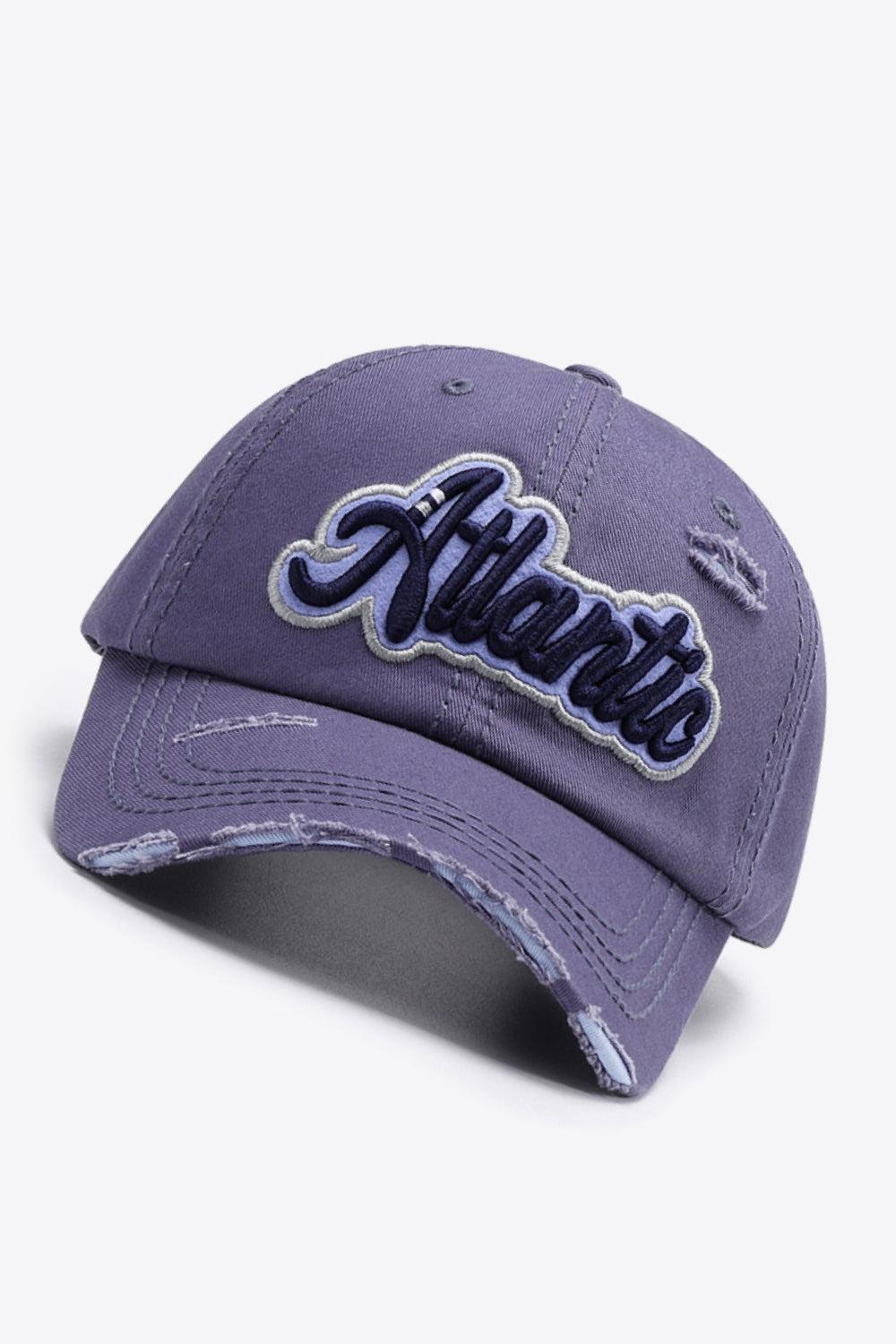 ATLANTIC Graphic Distressed Baseball Cap BLUE ZONE PLANET