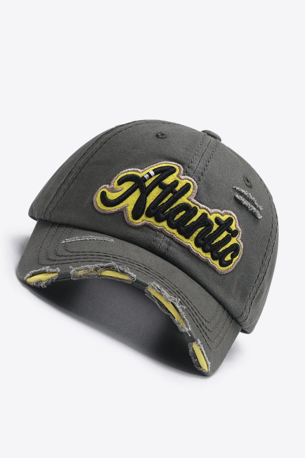 ATLANTIC Graphic Distressed Baseball Cap BLUE ZONE PLANET